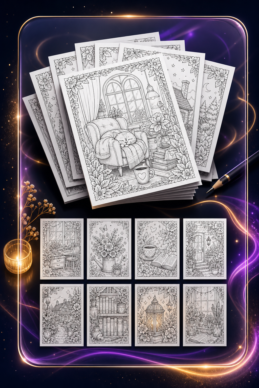 Cozy coloring pages preview